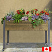 CedarCraft 81 cm (32 in.) Self-watering Elevated Planter with Greenhouse and Cover