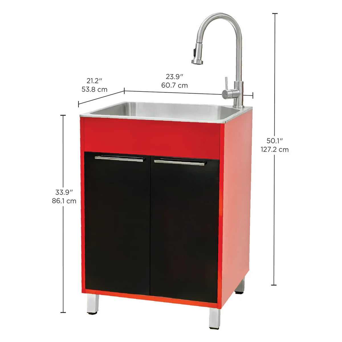 Transform 24 in. Utility Sink with Faucet