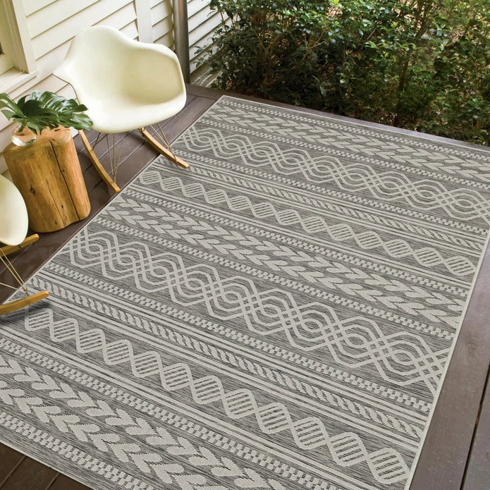 Viana Madrid Collection Serene Indoor/Outdoor Area Rug