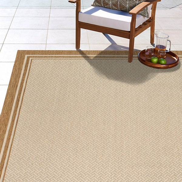 Gertmenian Naples Collection Ace Border Indoor/Outdoor Area Rug