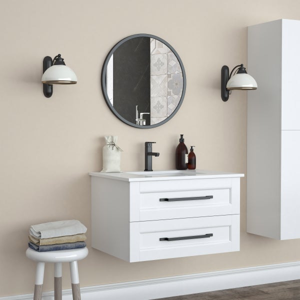 Appollo Stanley Modern Round Metal Framed Mirror