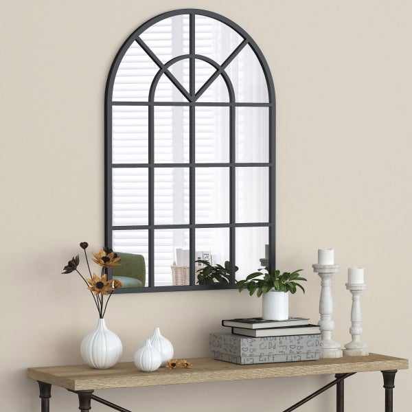 Appollo Harley Modern 71 cm x 105 cm (28 in. x 41.5 in.) Window Metal Framed Mirror