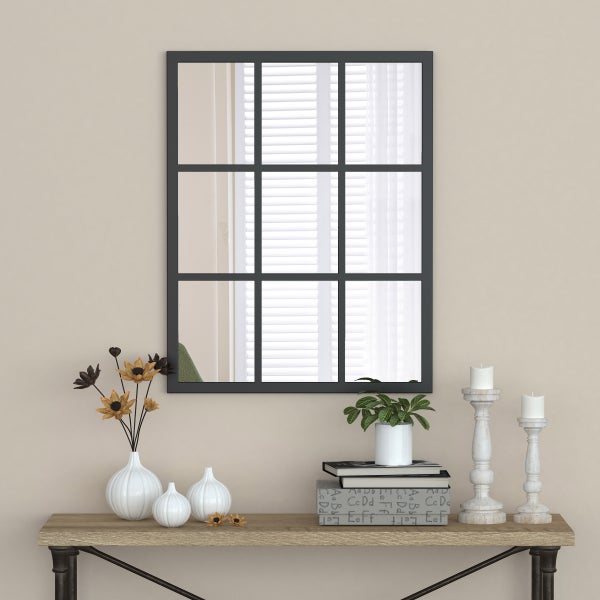 Appollo Clifton Modern 71 cm x 91 cm (28 in. x 36 in.) Window Metal Framed Mirror