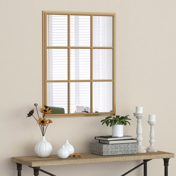 Appollo Clifton Modern 71 cm x 91 cm (28 in. x 36 in.) Window Metal Framed Mirror