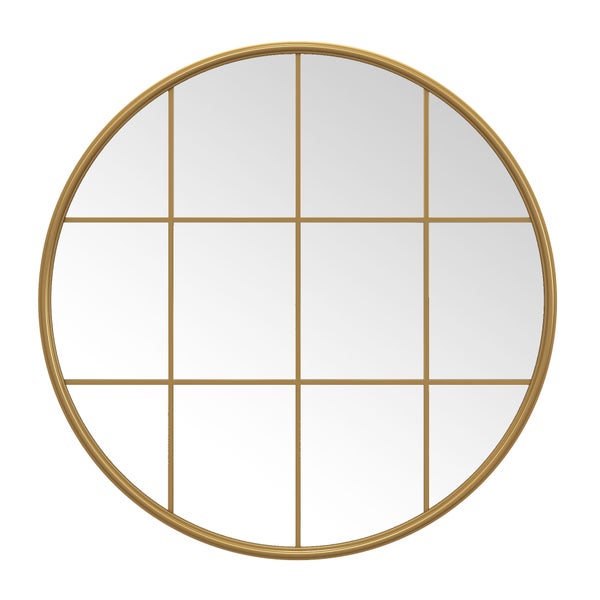 Appollo Harlow Modern 71 cm (28 in.) Round Window Metal Framed Mirror