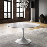 Orchid Round Solid Quartz Dining Table, 132 cm (52 in.) diameter