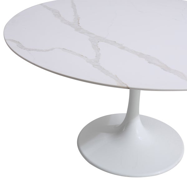 Orchid Round Solid Quartz Dining Table, 132 cm (52 in.) diameter