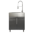 Transform 28 in. All-in-one RTA Laundry Cabinet with Stainless Steel Sink and Faucet