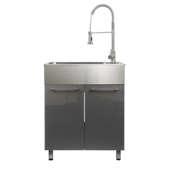 Transform 28 in. All-in-one RTA Laundry Cabinet with Stainless Steel Sink and Faucet