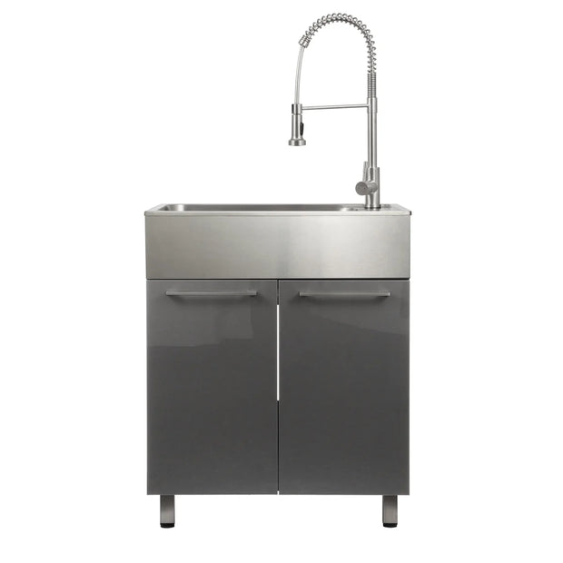 Transform 28 in. All-in-one RTA Laundry Cabinet with Stainless Steel Sink and Faucet