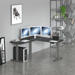 Motionwise L-shape Height Adjustable Desk with 3 Table Columns