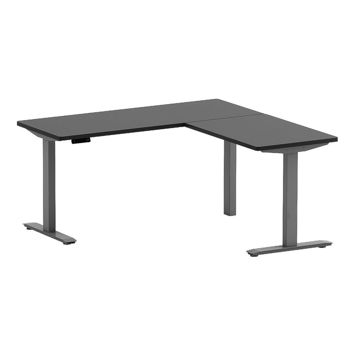 Motionwise L-shape Height Adjustable Desk with 3 Table Columns