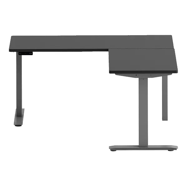 Motionwise Modern L-shape Height Adjustable Desk with 3 Table Columns