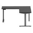 Motionwise Modern L-shape Height Adjustable Desk with 3 Table Columns