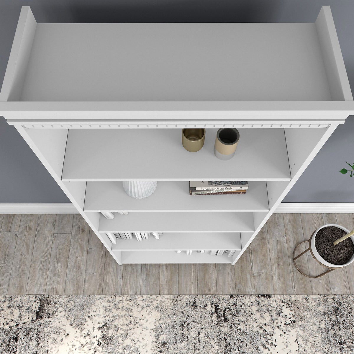 Bush Furniture Fairview Tall 5-Shelf Bookcase