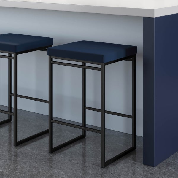Amisco Easy Modern Counter Stool Blue Seat