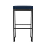 Amisco Easy Modern Counter Stool Blue Seat