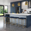 Amisco Easy Modern Counter Stool Blue Seat