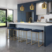 Amisco Easy Modern Counter Stool Blue Seat