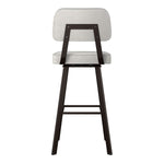 Amisco Clarkson Modern Grey and Beige Swivel Bar or Counter Stool