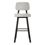 Amisco Clarkson Modern Grey and Beige Swivel Bar or Counter Stool