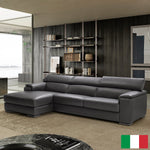 Magnum 2-piece Top Grain Leather sectional with Left Hand Facing Chaise
