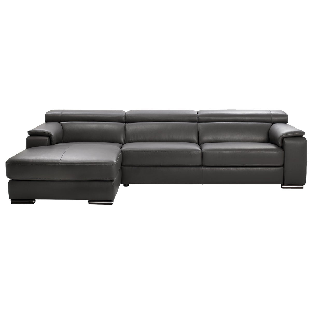 Magnum 2-piece Top Grain Leather sectional with Left Hand Facing Chaise