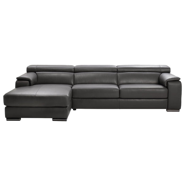 Magnum 2-piece Top Grain Leather sectional with Left Hand Facing Chaise