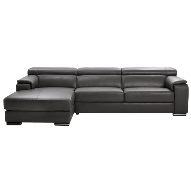 Magnum 2-piece Top Grain Leather sectional with Left Hand Facing Chaise