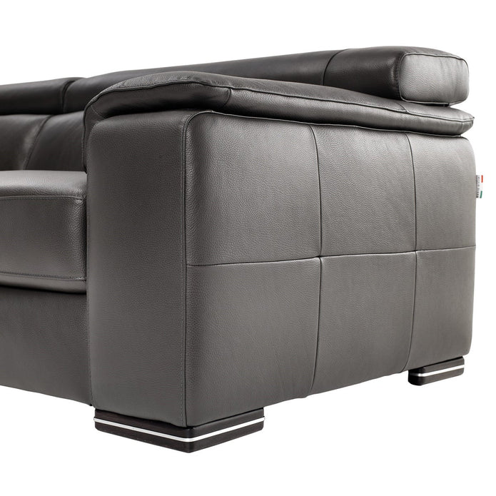Magnum 2-piece Top Grain Leather sectional with Left Hand Facing Chaise