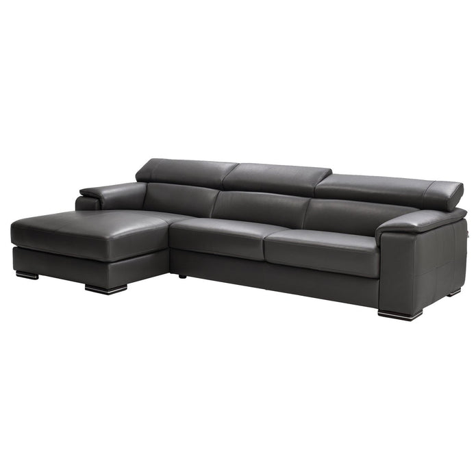 Magnum 2-piece Top Grain Leather sectional with Left Hand Facing Chaise