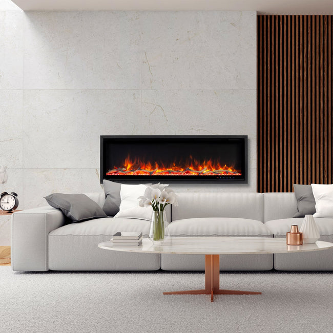 Paramount Kennedy II 139.7 cm (55 in.) Wall Mounted Electric Fireplace