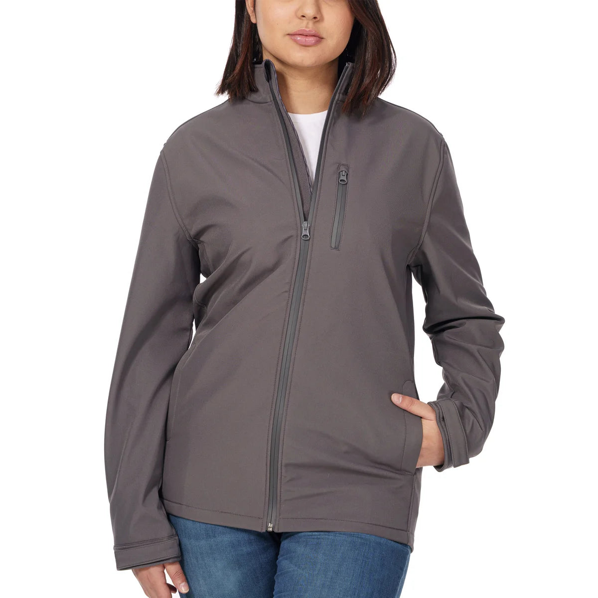 Custom Logo Unisex Full Zip Softshell Jacket