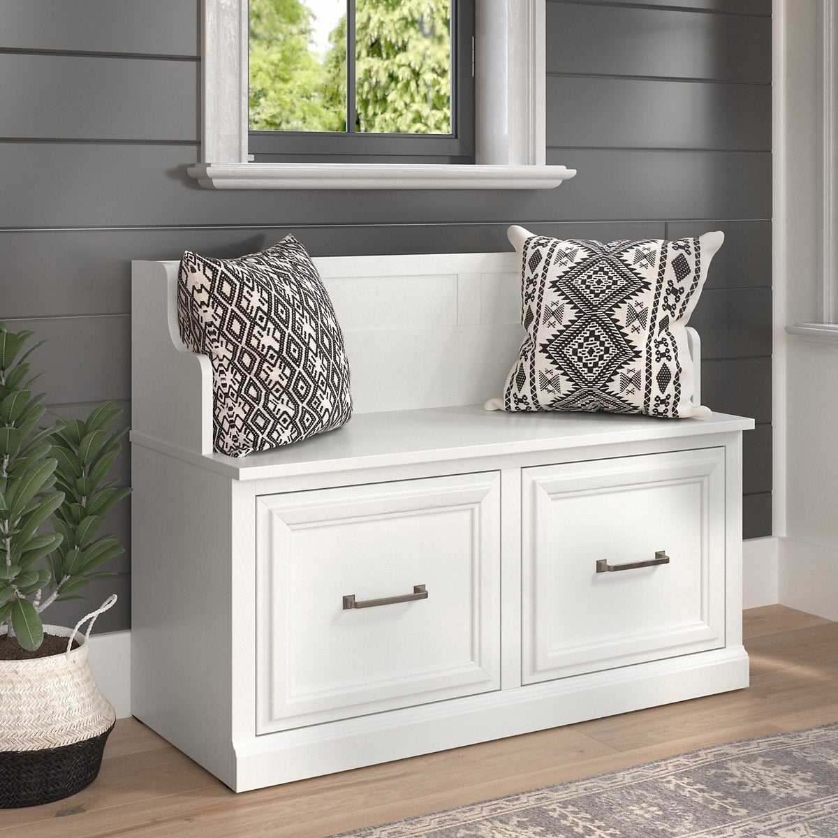 Bush Woodland Entryway Bench with Doors