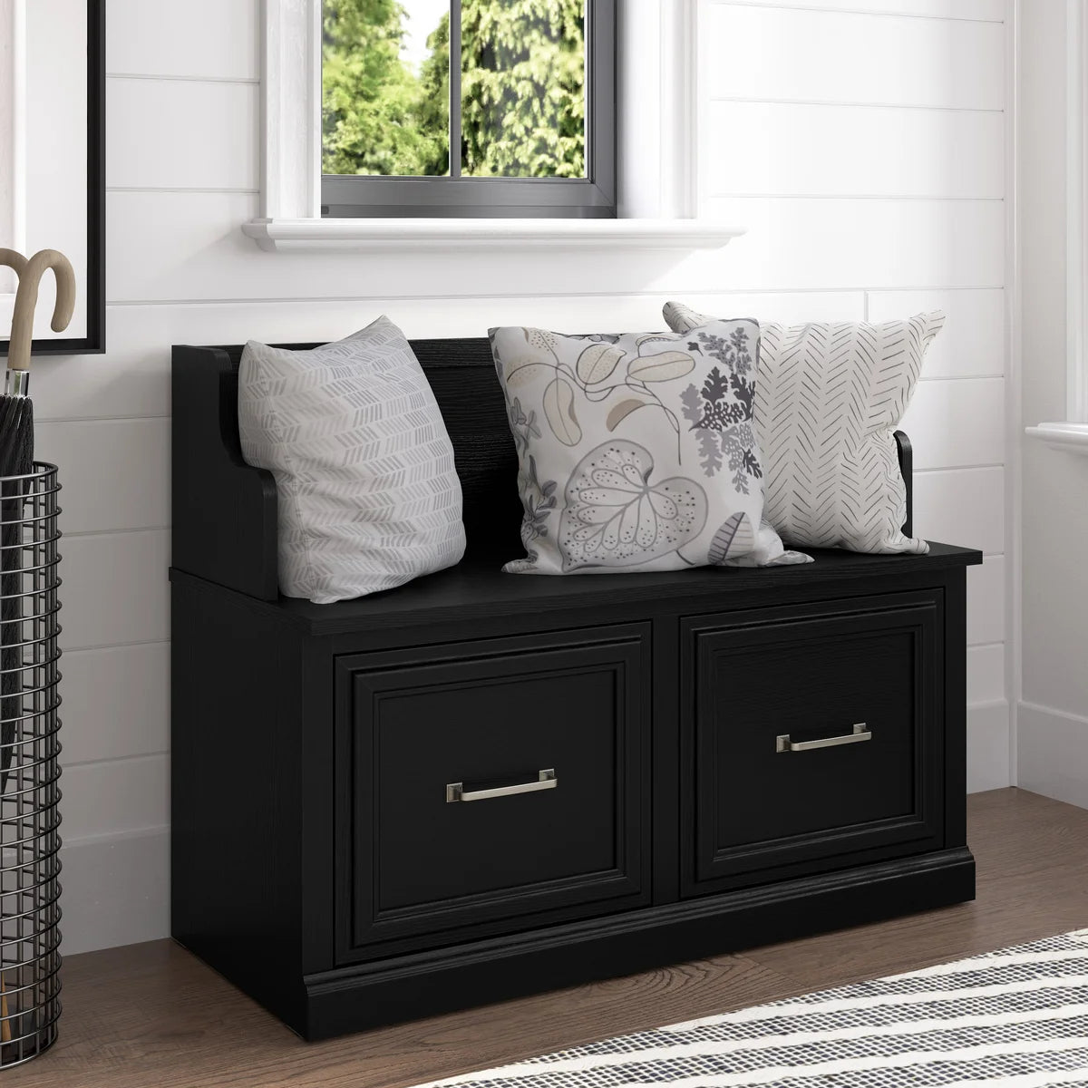 Bush Woodland Entryway Bench with Doors