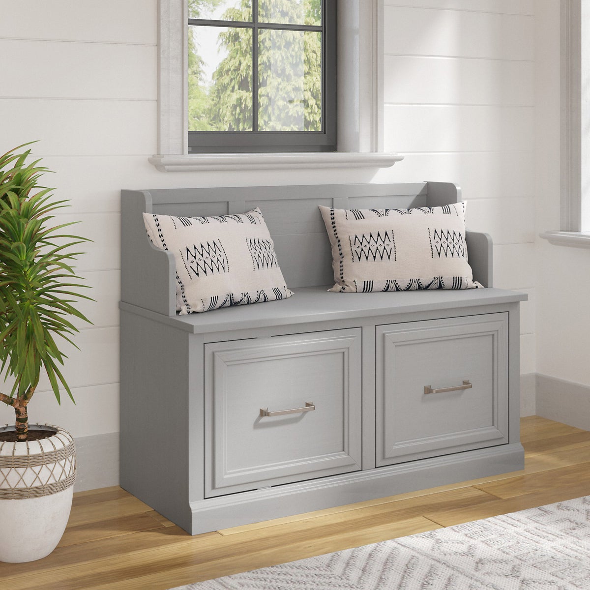 Bush Woodland Entryway Bench with Doors