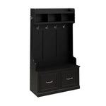 Bush Woodland Hall Tree and Shoe Storage Bench with Doors