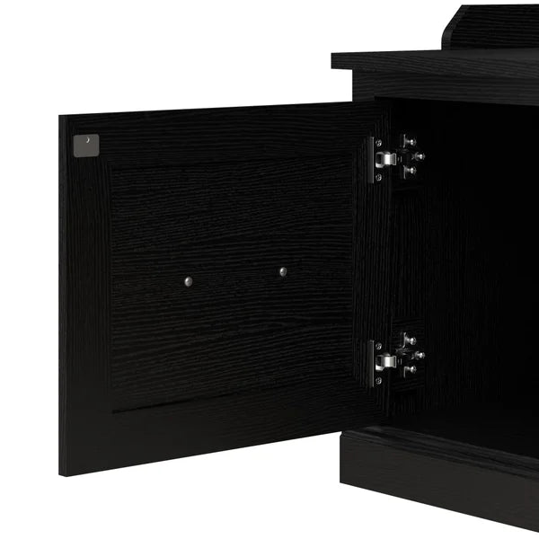 Bush Woodland Hall Tree and Shoe Storage Bench with Doors