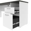 Bestar Upstand 2-piece L-shaped Workstation with Height Adjustable Desk