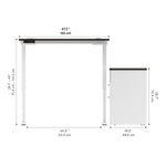 Bestar Upstand 2-piece L-shaped Workstation with Height Adjustable Desk