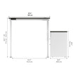 Bestar Upstand 2-piece L-shaped Workstation with Height Adjustable Desk
