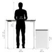 Bestar Upstand 2-piece L-shaped Workstation with Height Adjustable Desk