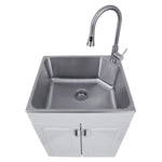 Transform 24.1 in. All-in-one RTA Laundry Cabinet with Stainless Steel Sink and Faucet