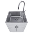 Transform 24.1 in. All-in-one RTA Laundry Cabinet with Stainless Steel Sink and Faucet