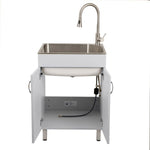 Transform 24.1 in. All-in-one RTA Laundry Cabinet with Stainless Steel Sink and Faucet