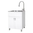 Transform 24.1 in. All-in-one RTA Laundry Cabinet with Stainless Steel Sink and Faucet