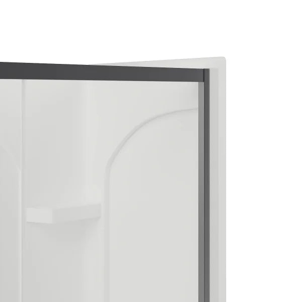 Appollo Marina 60 in. × 32 in. Acrylic Alcove Shower Kit with Base, Walls and Door