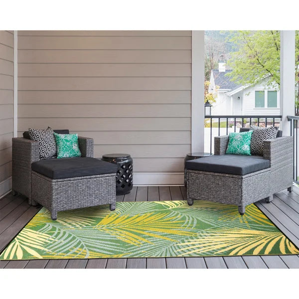 Viana Bahamas Collection Areca Indoor/Outdoor Reversible Area Rug