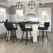 Amisco Thea Black Base Bar or Counter Stool