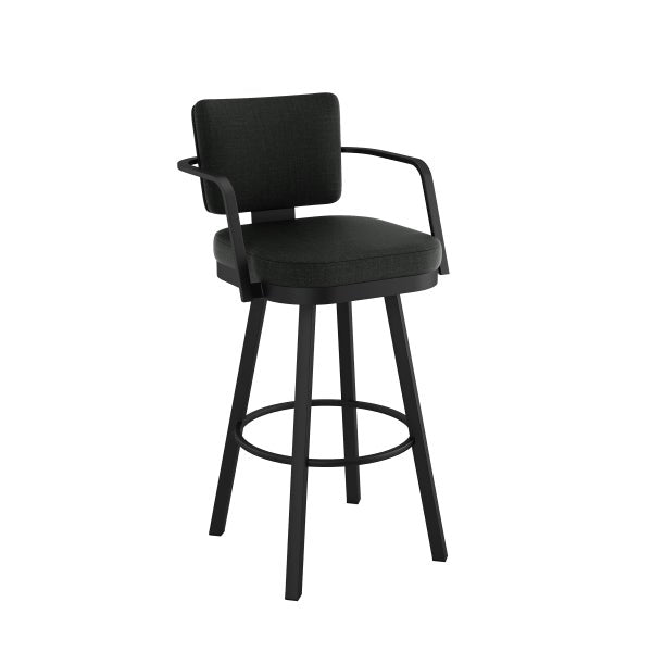 Amisco Thea Black Base Bar or Counter Stool